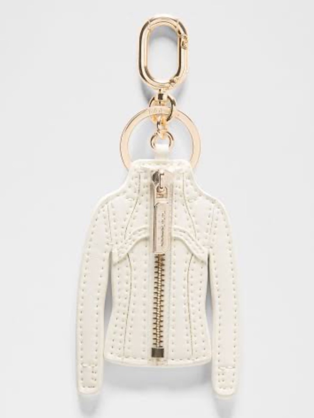 ❤️ Lululemon Define Jacket Keychain Bag Charm in Cream with Gold NWT